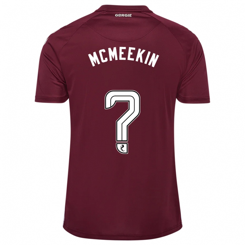 ילדים Keir Mcmeekin #0 בורדו לבן ג'רזי ביתית 2025/26 חולצה קצרה