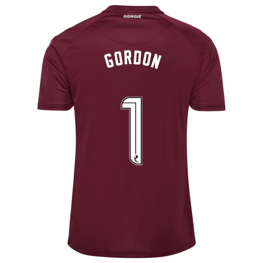 ילדים קרייג גורדון #1 בורדו לבן ג'רזי ביתית 2025/26 חולצה קצרה