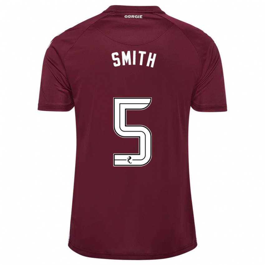 ילדים Lucas Smith #5 בורדו לבן ג'רזי ביתית 2025/26 חולצה קצרה