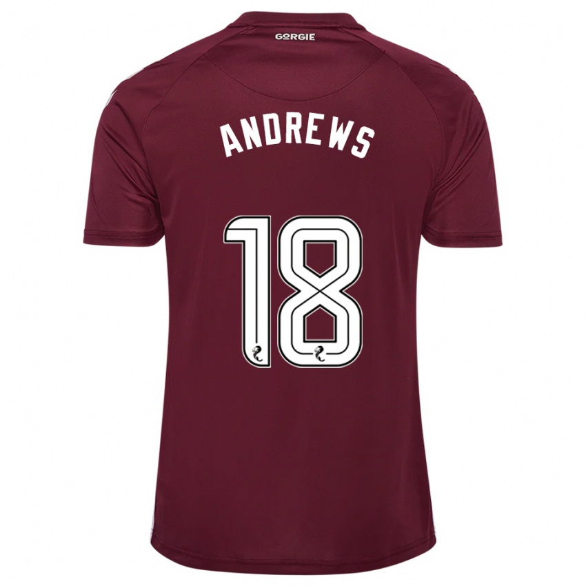 ילדים ג׳ואלי אנדרוז #18 בורדו לבן ג'רזי ביתית 2025/26 חולצה קצרה