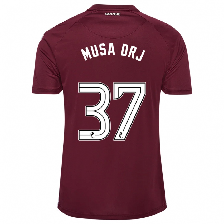 ילדים מוסה דראמה #37 בורדו לבן ג'רזי ביתית 2025/26 חולצה קצרה