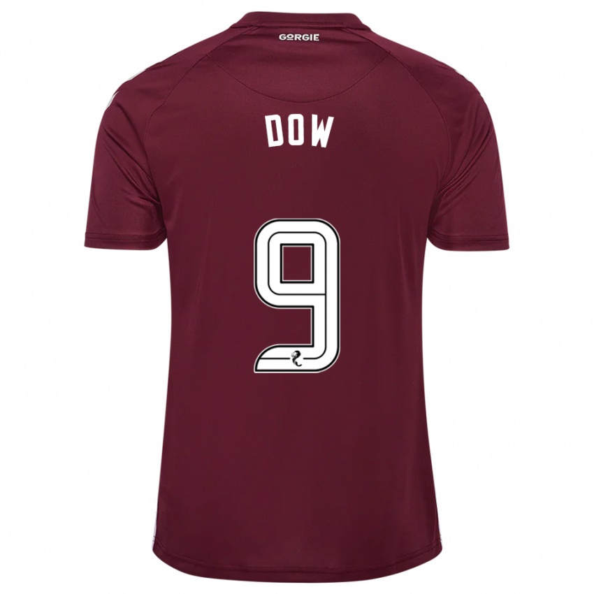 ילדים Connor Dow #9 בורדו לבן ג'רזי ביתית 2025/26 חולצה קצרה