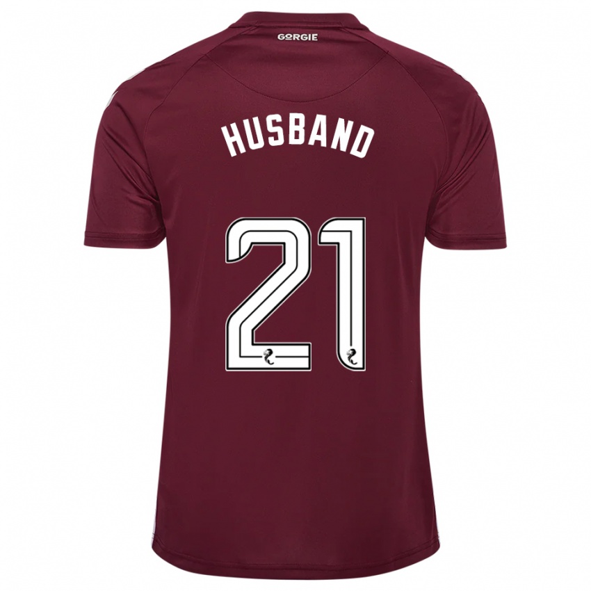ילדים ארין האסבנד #21 בורדו לבן ג'רזי ביתית 2025/26 חולצה קצרה