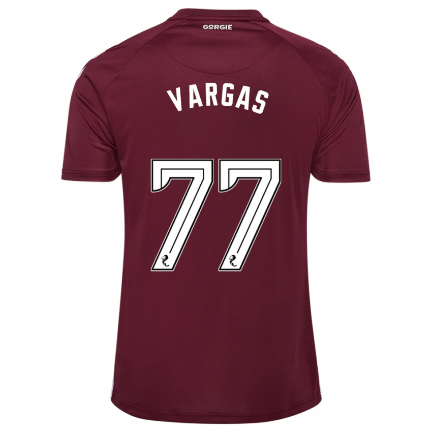 ילדים קנת׳ ורגאס #77 בורדו לבן ג'רזי ביתית 2025/26 חולצה קצרה