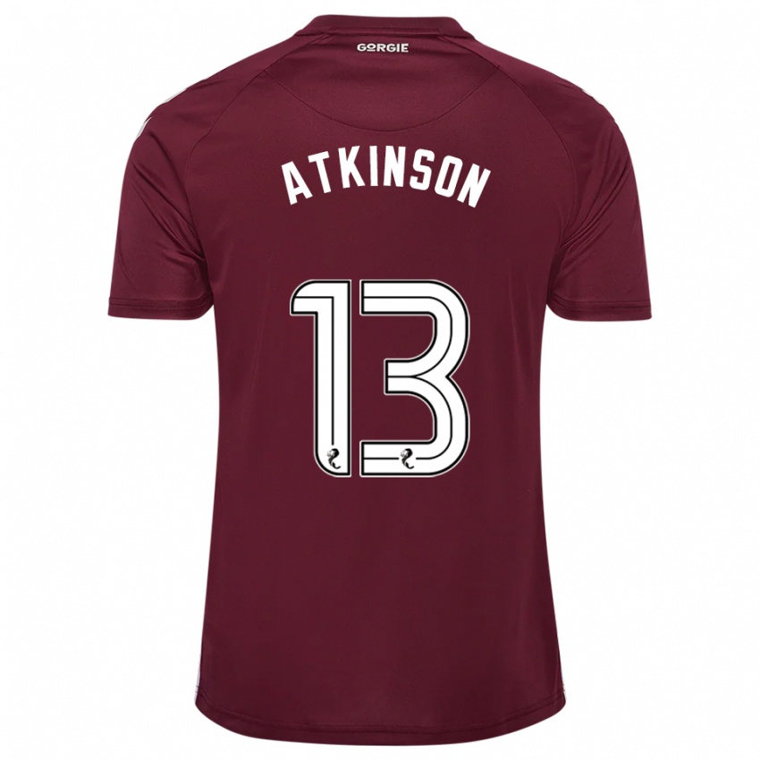 ילדים נת'ניאל אטקינסון #13 בורדו לבן ג'רזי ביתית 2025/26 חולצה קצרה