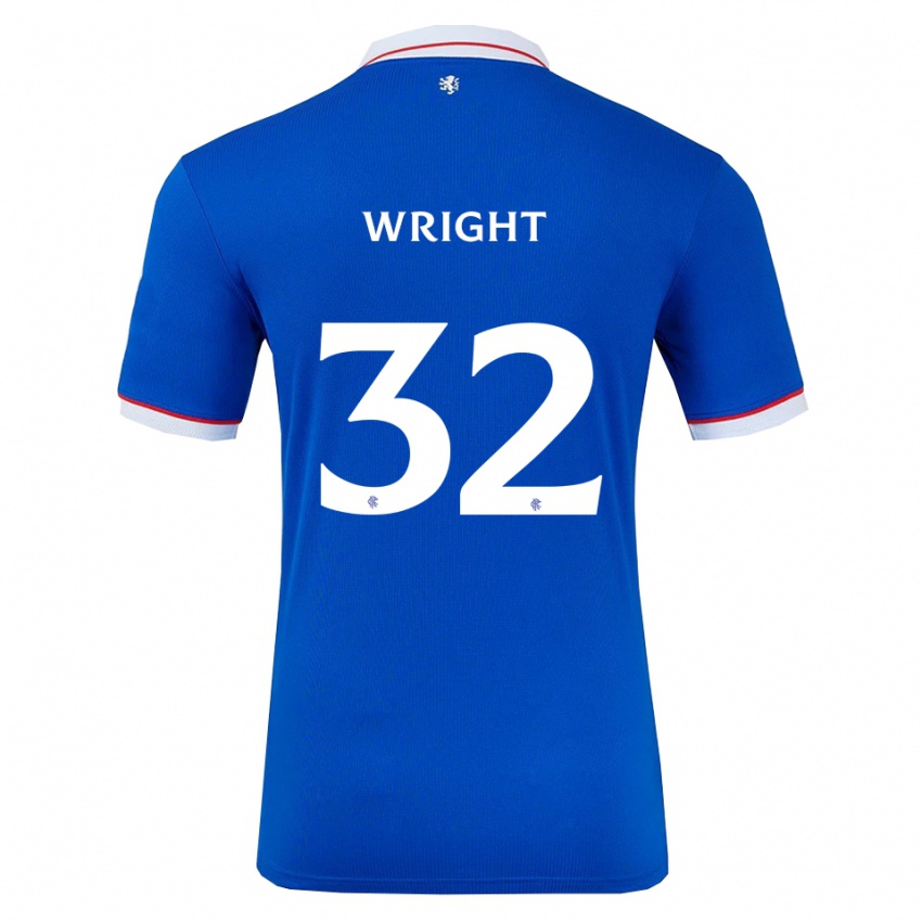 ילדים קירן רייט #32 כחול לבן ג'רזי ביתית 2025/26 חולצה קצרה