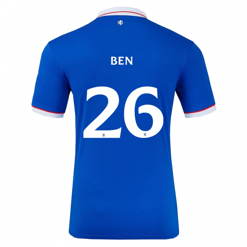 ילדים בן דייוויס #26 כחול לבן ג'רזי ביתית 2025/26 חולצה קצרה