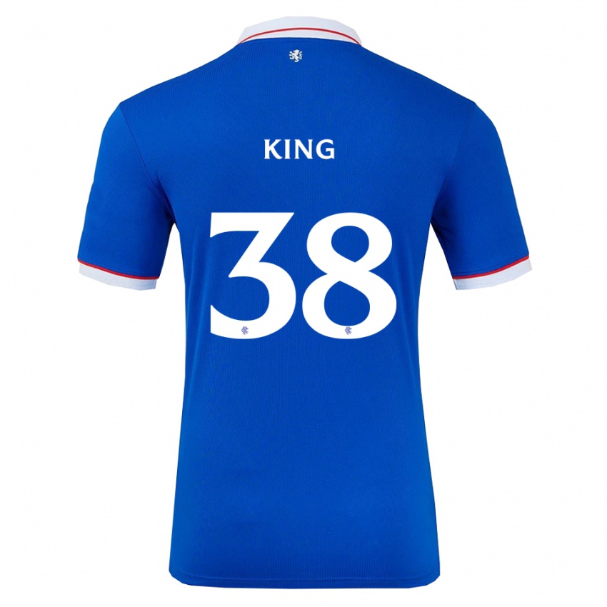 ילדים לאון קינג #38 כחול לבן ג'רזי ביתית 2025/26 חולצה קצרה