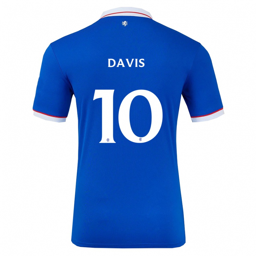 ילדים סטיבן דייוויס #10 כחול לבן ג'רזי ביתית 2025/26 חולצה קצרה