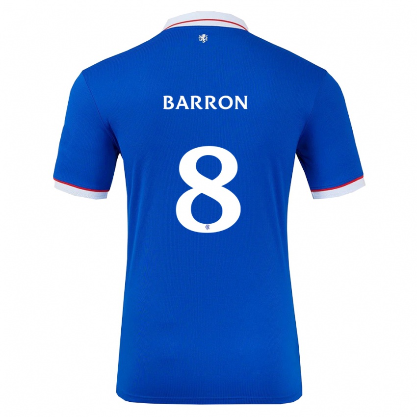 ילדים קונור בארון #8 כחול לבן ג'רזי ביתית 2025/26 חולצה קצרה