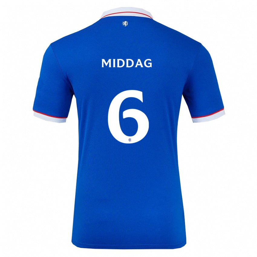 ילדים טסל אחר הצהריים #6 כחול לבן ג'רזי ביתית 2025/26 חולצה קצרה