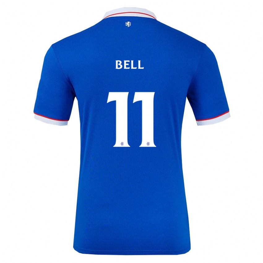 ילדים מייגן בל #11 כחול לבן ג'רזי ביתית 2025/26 חולצה קצרה