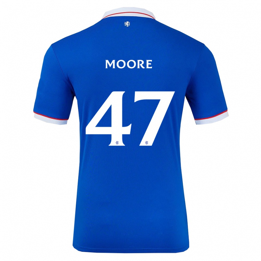ילדים מיקי מור #47 כחול לבן ג'רזי ביתית 2025/26 חולצה קצרה