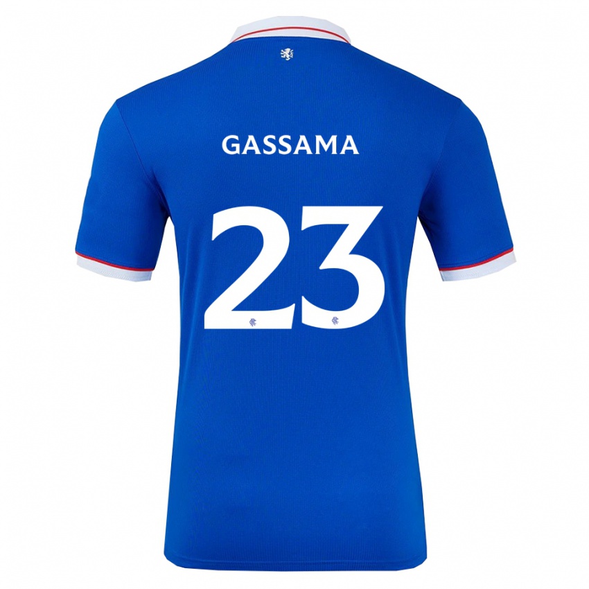 ילדים ג'ידי גסאמה #23 כחול לבן ג'רזי ביתית 2025/26 חולצה קצרה