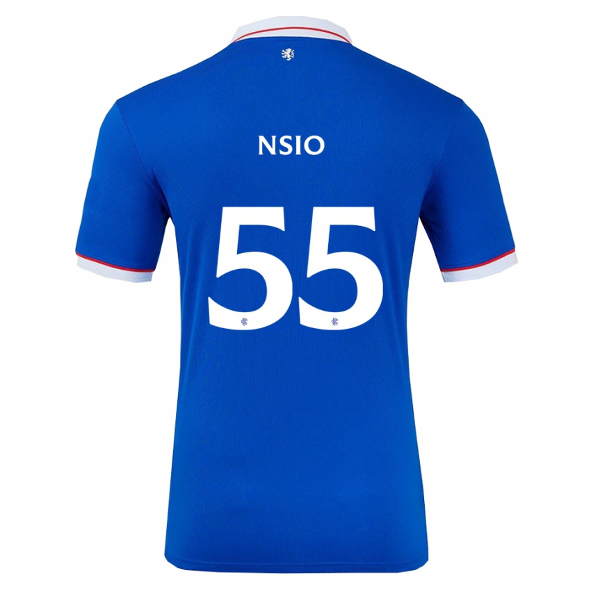 ילדים פול נסיו #55 כחול לבן ג'רזי ביתית 2025/26 חולצה קצרה