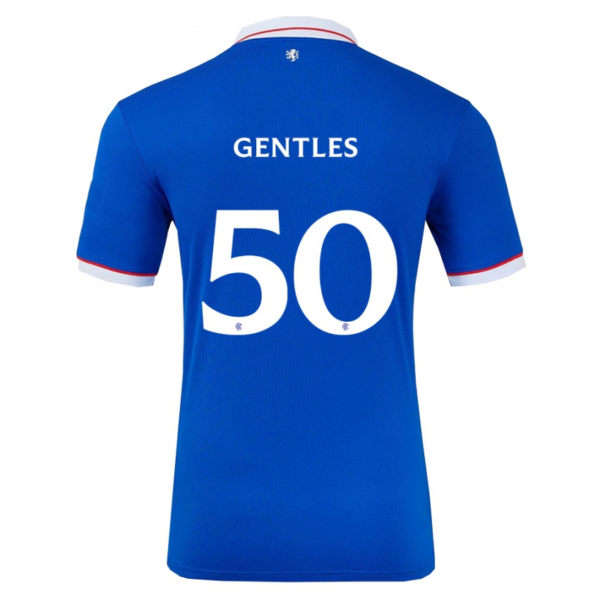 ילדים ג׳ושוע ג׳נטלס #50 כחול לבן ג'רזי ביתית 2025/26 חולצה קצרה