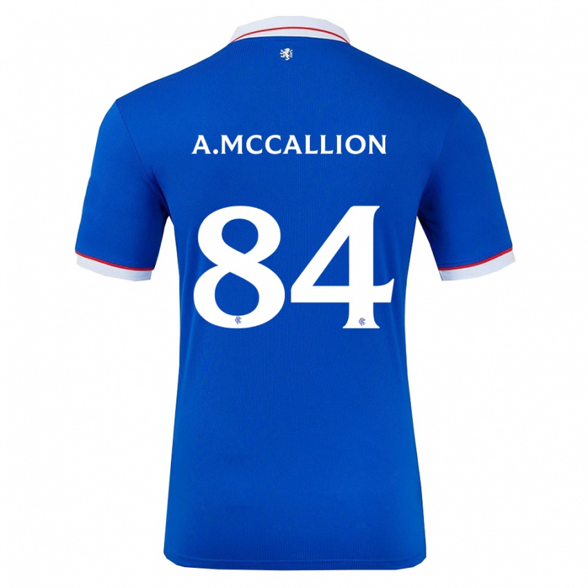 ילדים איידן מקקליון #84 כחול לבן ג'רזי ביתית 2025/26 חולצה קצרה
