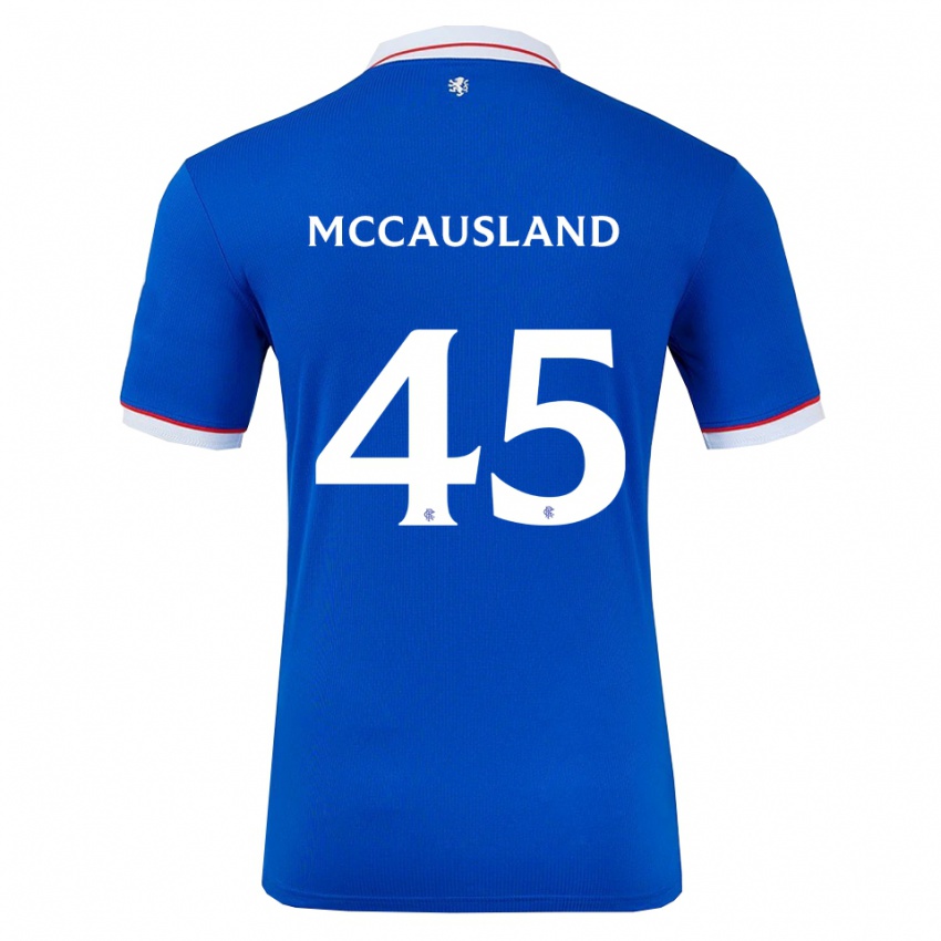 ילדים רוס מקאוסלנד #45 כחול לבן ג'רזי ביתית 2025/26 חולצה קצרה