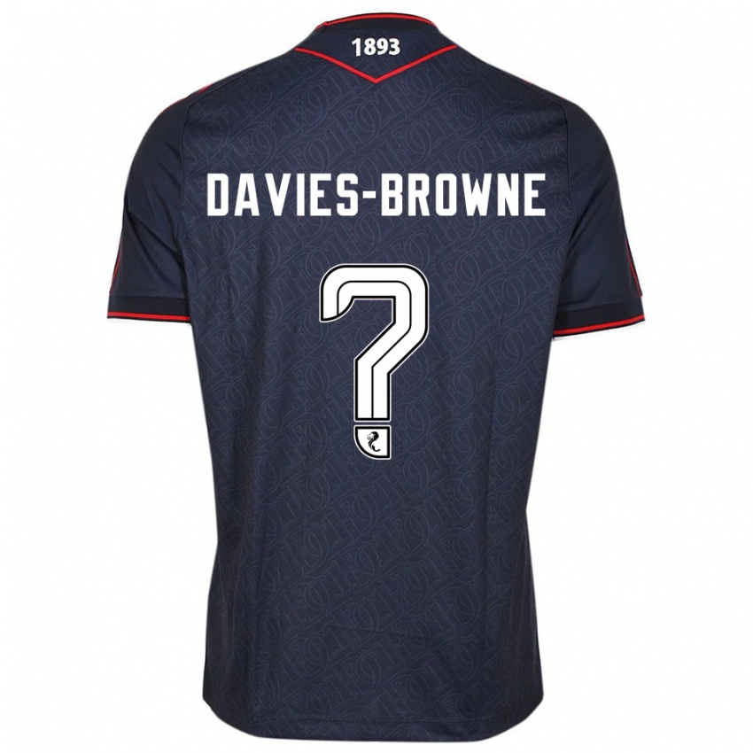 ילדים טוביאס דייוויס-בראון #0 כחול נייבי לבן ג'רזי ביתית 2025/26 חולצה קצרה