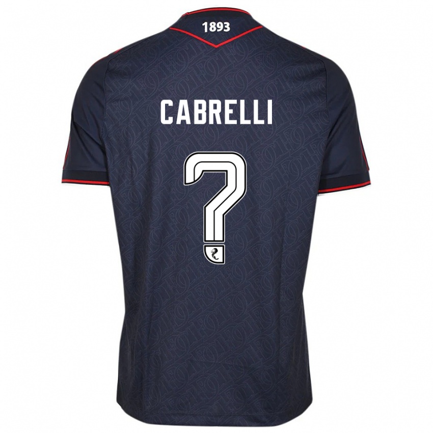 ילדים David Cabrelli #0 כחול נייבי לבן ג'רזי ביתית 2025/26 חולצה קצרה