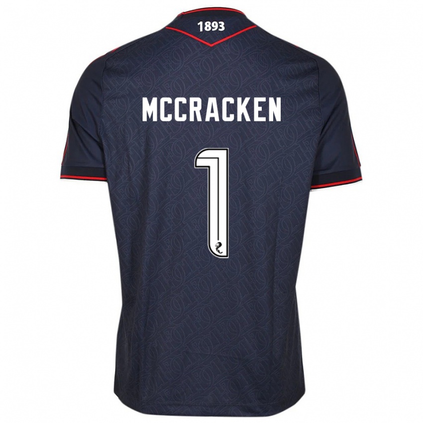 ילדים ג'ון מקראקן #1 כחול נייבי לבן ג'רזי ביתית 2025/26 חולצה קצרה