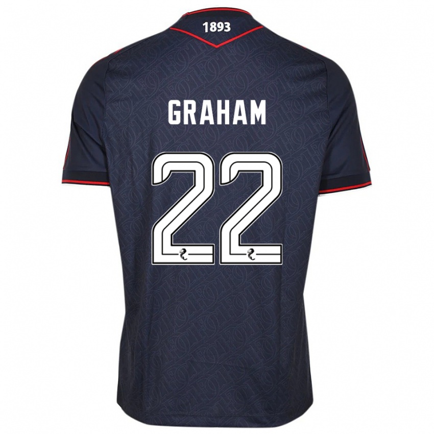 ילדים Luke Graham #22 כחול נייבי לבן ג'רזי ביתית 2025/26 חולצה קצרה