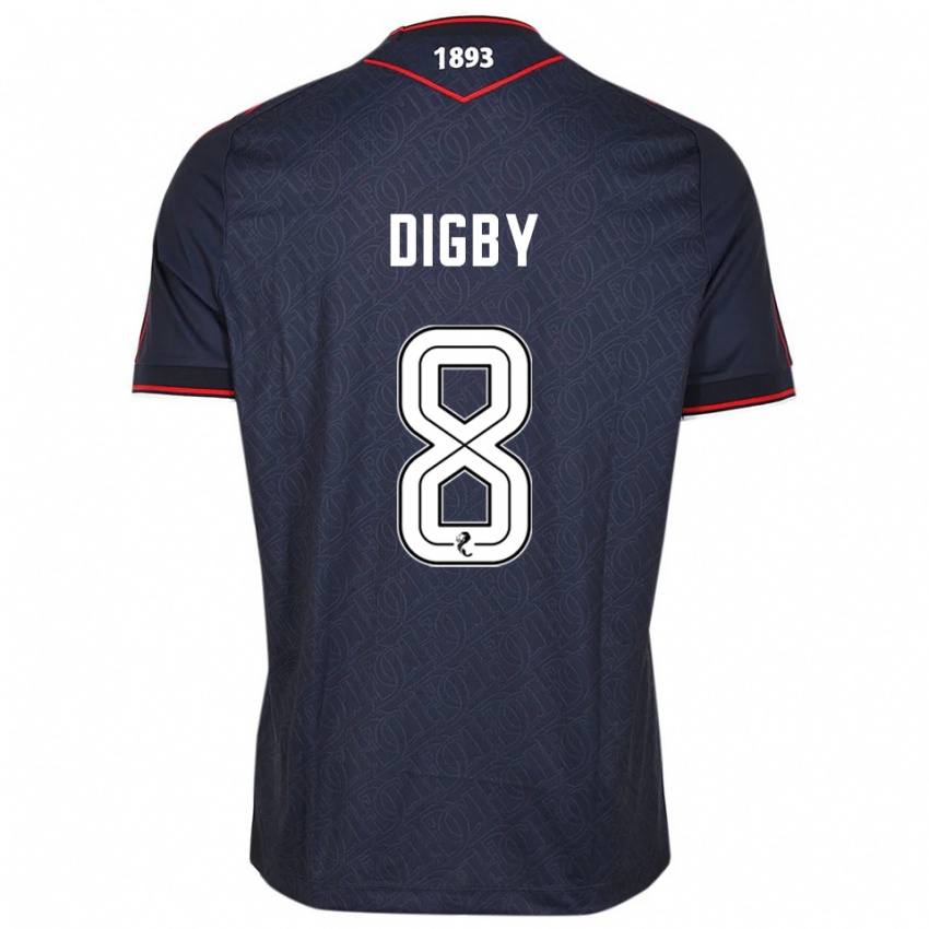 ילדים פול דיגבי #8 כחול נייבי לבן ג'רזי ביתית 2025/26 חולצה קצרה