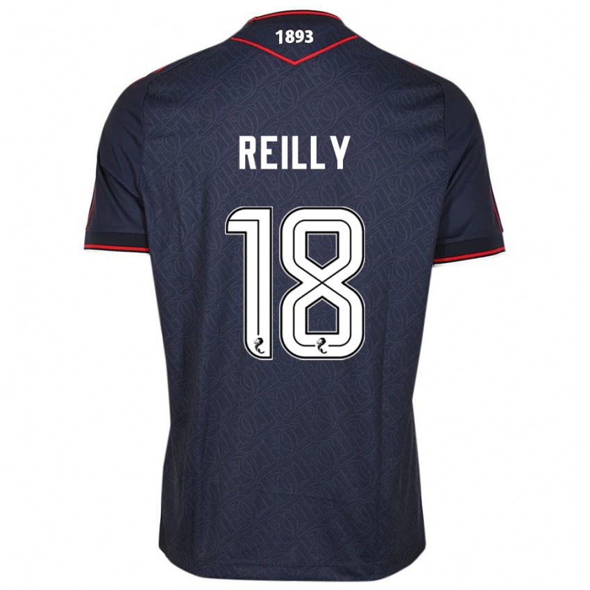 ילדים צ'ארלי ריילי #18 כחול נייבי לבן ג'רזי ביתית 2025/26 חולצה קצרה