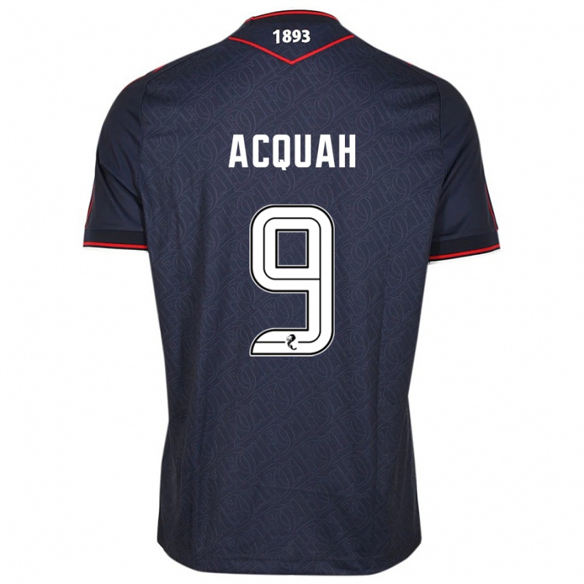 ילדים אמיל אקווה #9 כחול נייבי לבן ג'רזי ביתית 2025/26 חולצה קצרה