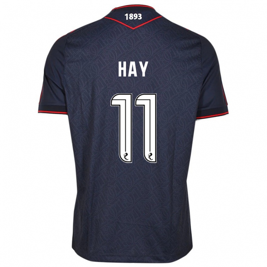 ילדים Ashley Hay #11 כחול נייבי לבן ג'רזי ביתית 2025/26 חולצה קצרה