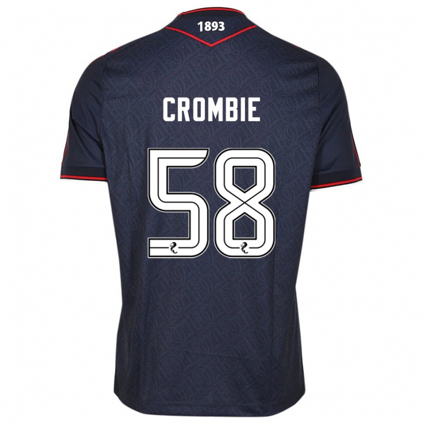 ילדים אית׳ן קרומבי #58 כחול נייבי לבן ג'רזי ביתית 2025/26 חולצה קצרה