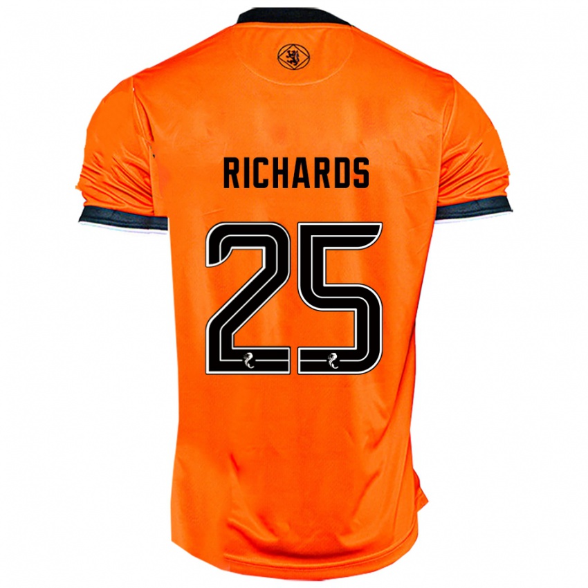 ילדים Dave Richards #25 כתום שחור ג'רזי ביתית 2025/26 חולצה קצרה