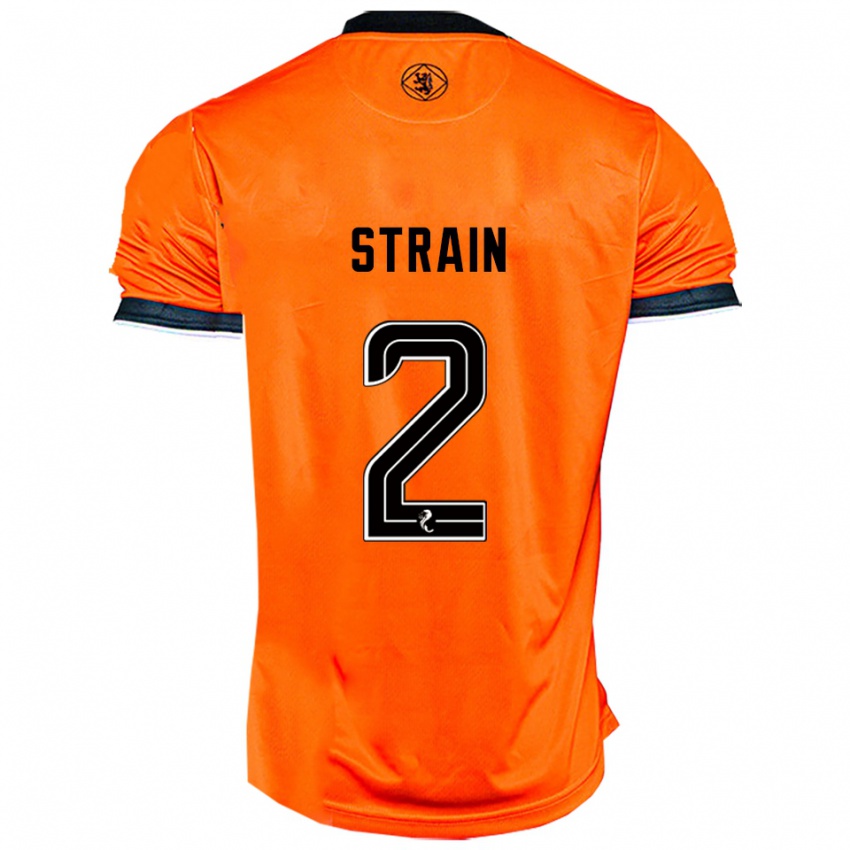 ילדים ראיין סטריין #2 כתום שחור ג'רזי ביתית 2025/26 חולצה קצרה