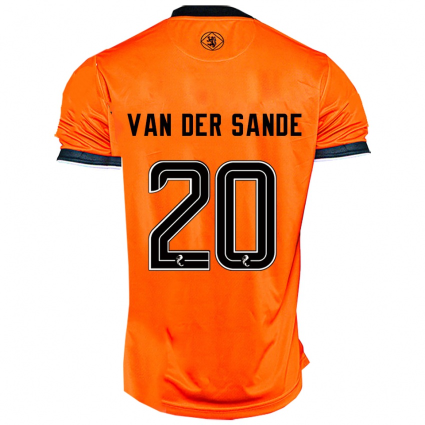 ילדים יורט ואן דר סנדה #20 כתום שחור ג'רזי ביתית 2025/26 חולצה קצרה