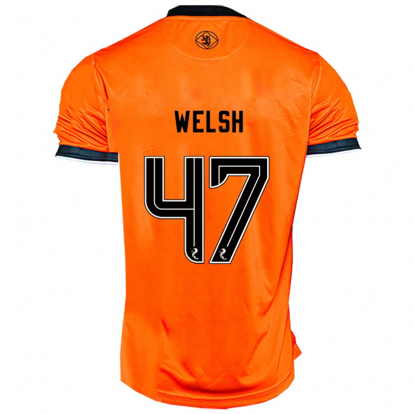 ילדים Harry Welsh #47 כתום שחור ג'רזי ביתית 2025/26 חולצה קצרה