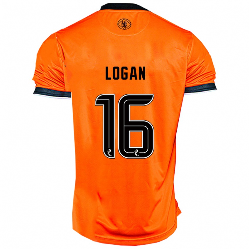 ילדים Alex Logan #16 כתום שחור ג'רזי ביתית 2025/26 חולצה קצרה