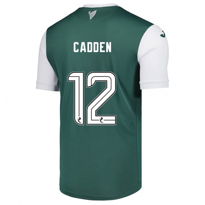 ילדים כריס קאדן #12 ירוק לבן ג'רזי ביתית 2025/26 חולצה קצרה