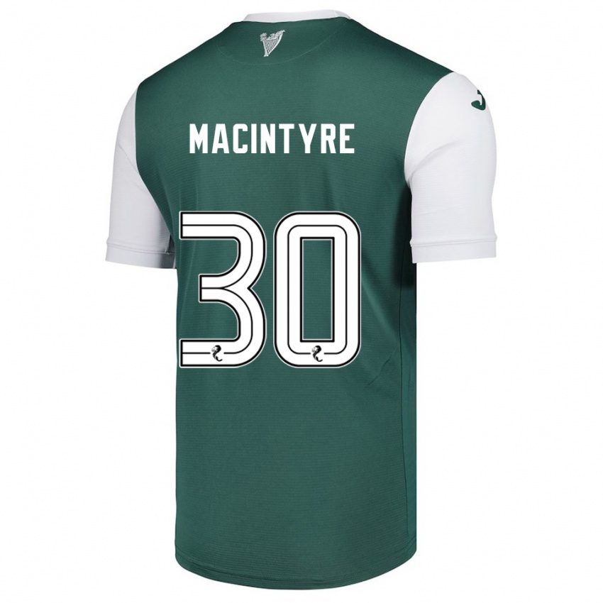 ילדים ג׳ייקוב מקינטייר #30 ירוק לבן ג'רזי ביתית 2025/26 חולצה קצרה
