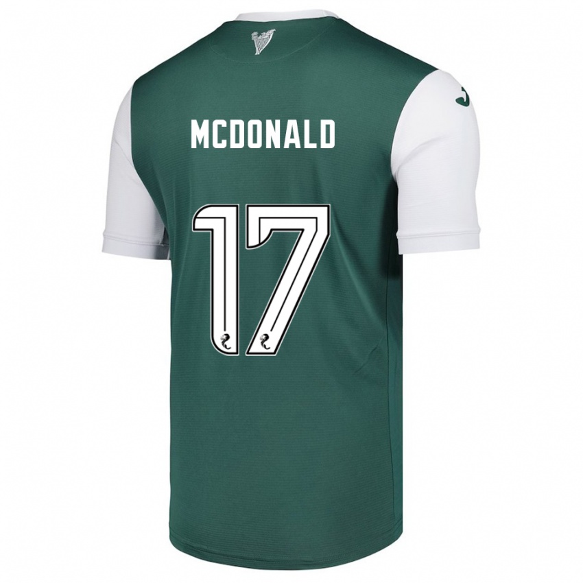 ילדים Josh Mcdonald #17 ירוק לבן ג'רזי ביתית 2025/26 חולצה קצרה