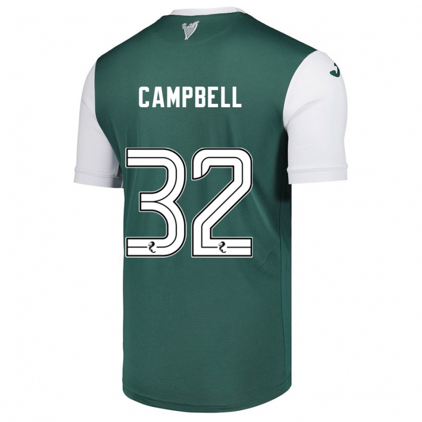 ילדים Josh Campbell #32 ירוק לבן ג'רזי ביתית 2025/26 חולצה קצרה