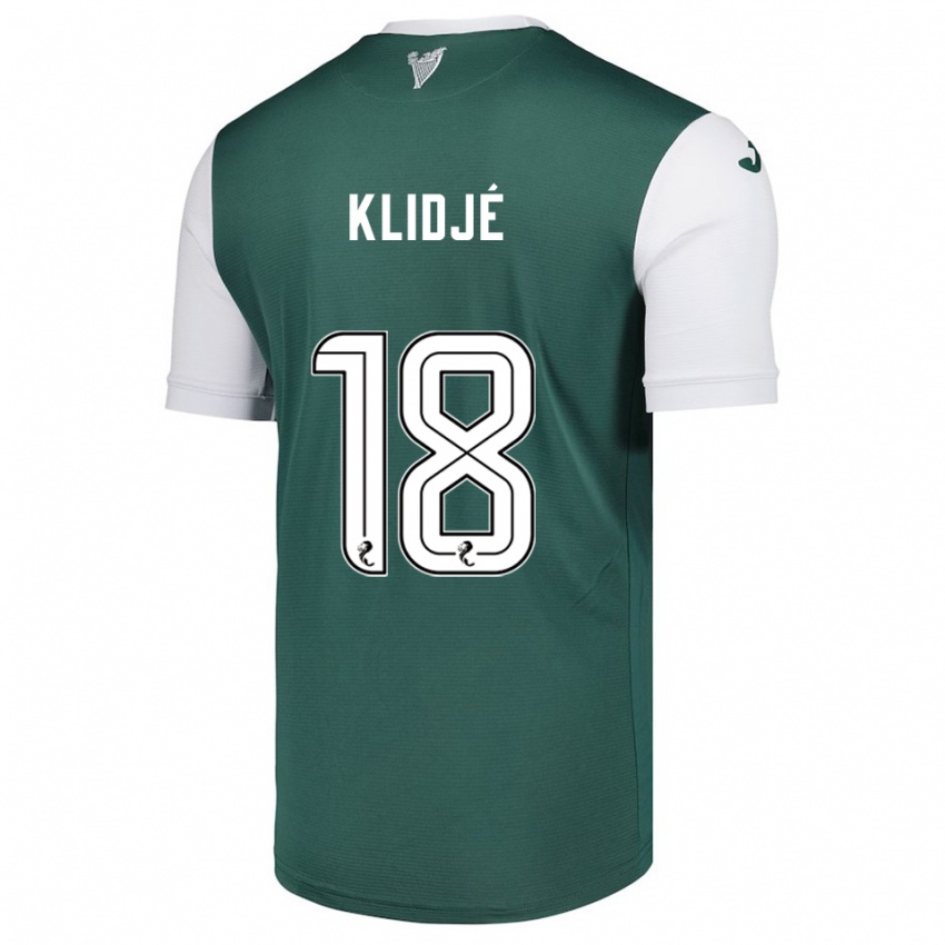 ילדים טיבו קלידז'ה #18 ירוק לבן ג'רזי ביתית 2025/26 חולצה קצרה