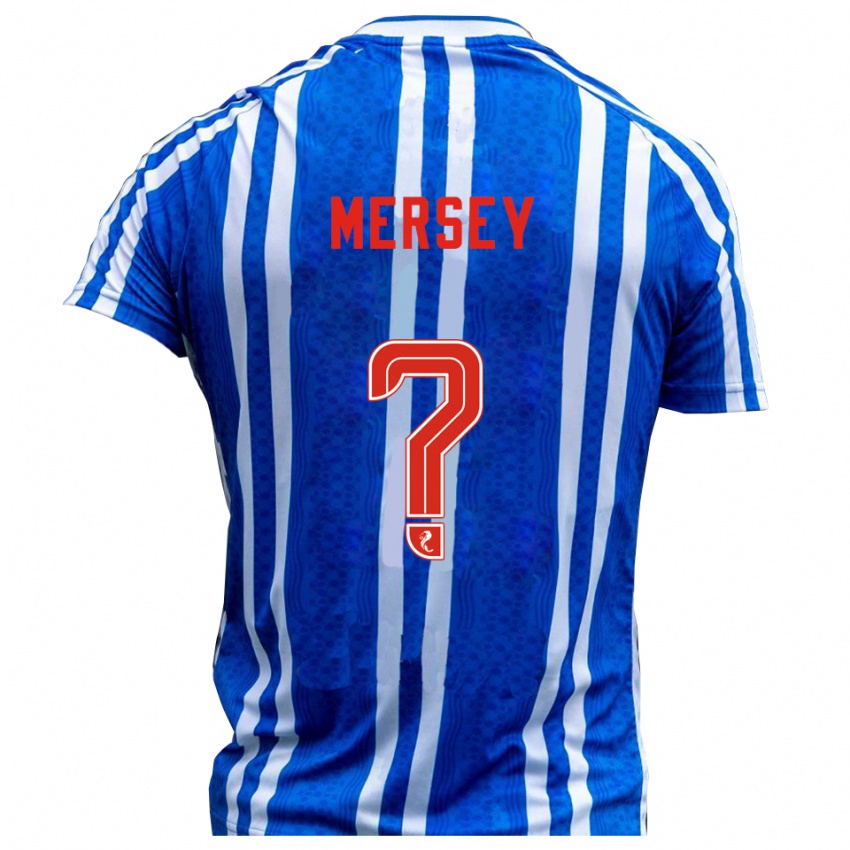 ילדים Ethan Mersey #0 כחול לבן ג'רזי ביתית 2025/26 חולצה קצרה