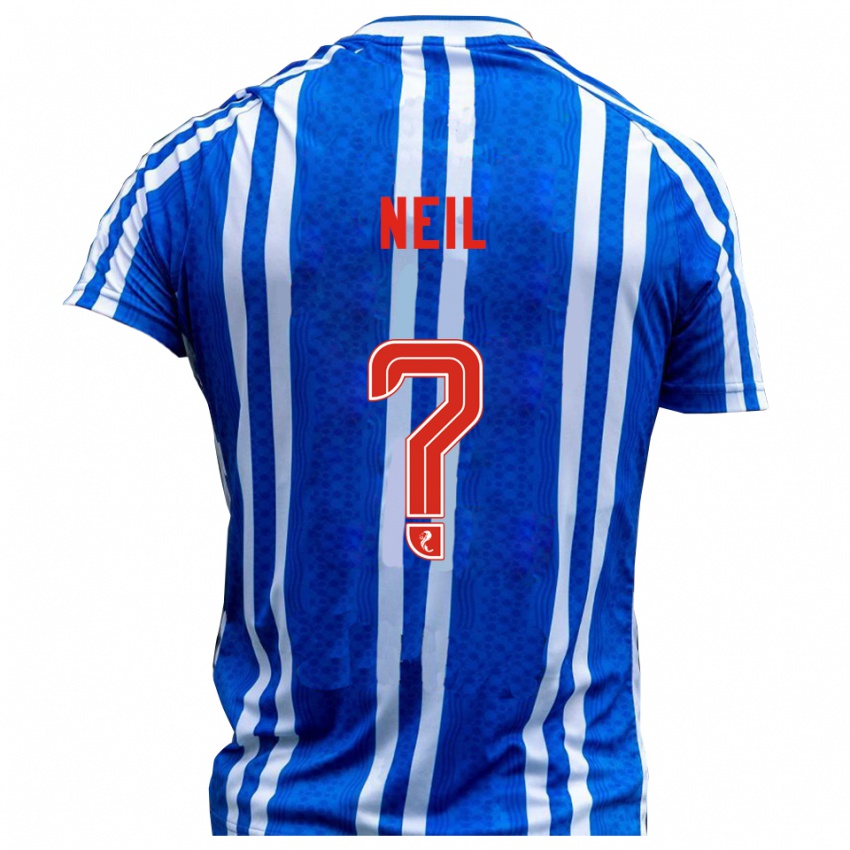 ילדים Laura Neil #0 כחול לבן ג'רזי ביתית 2025/26 חולצה קצרה