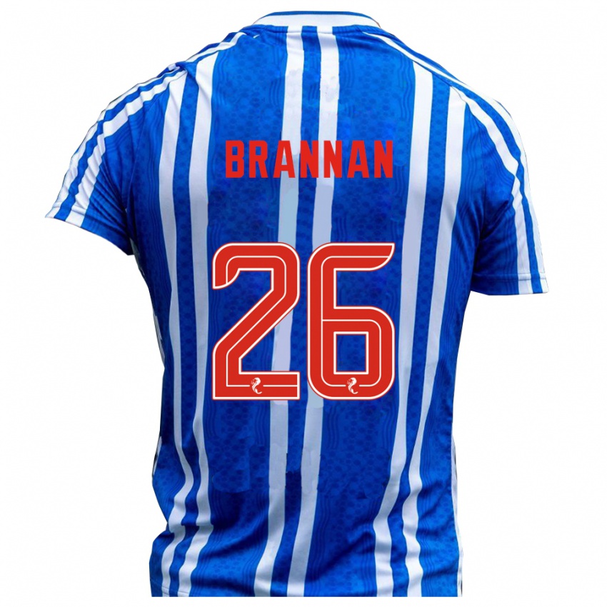 ילדים בן בראנן #26 כחול לבן ג'רזי ביתית 2025/26 חולצה קצרה