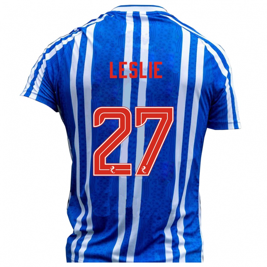 ילדים קיאן לסלי #27 כחול לבן ג'רזי ביתית 2025/26 חולצה קצרה