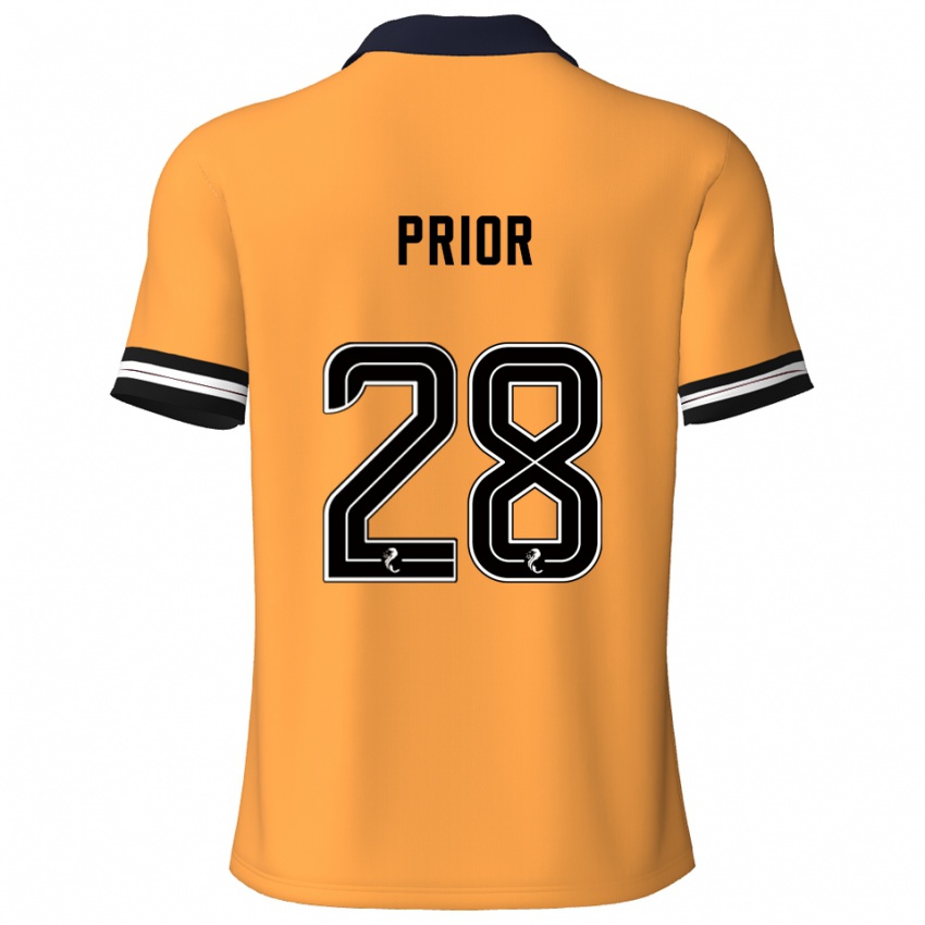 ילדים ז'רום פריור #28 צהוב שחור ג'רזי ביתית 2025/26 חולצה קצרה