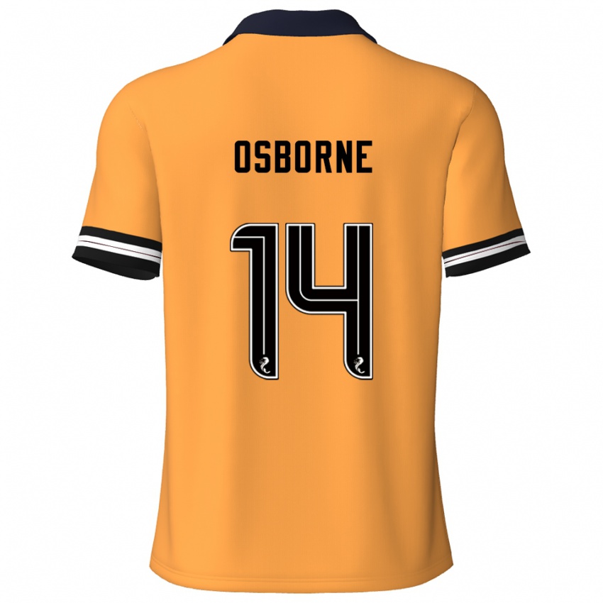 ילדים Ellie Osborne #14 צהוב שחור ג'רזי ביתית 2025/26 חולצה קצרה