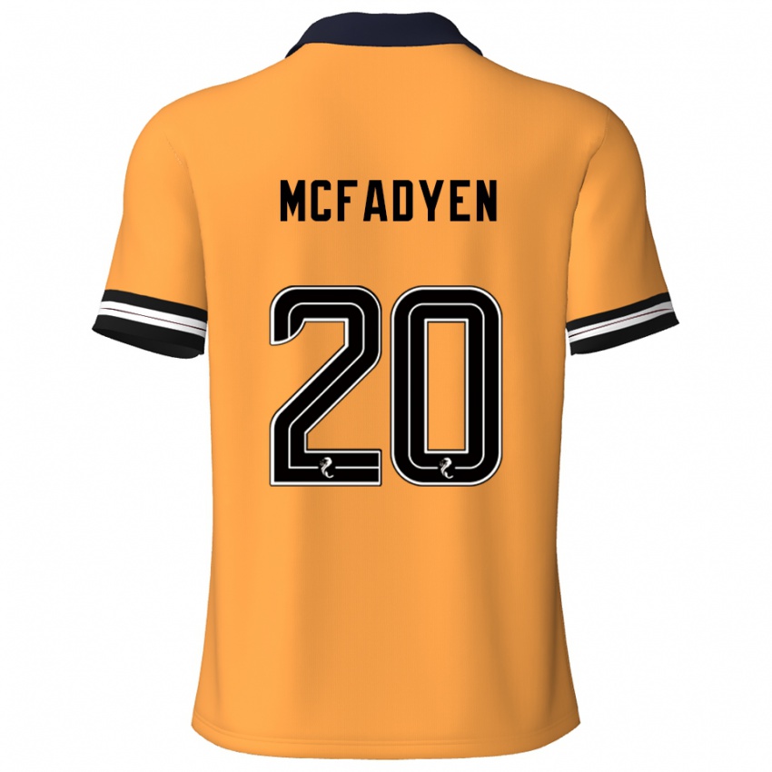 ילדים Emma Mcfadyen #20 צהוב שחור ג'רזי ביתית 2025/26 חולצה קצרה