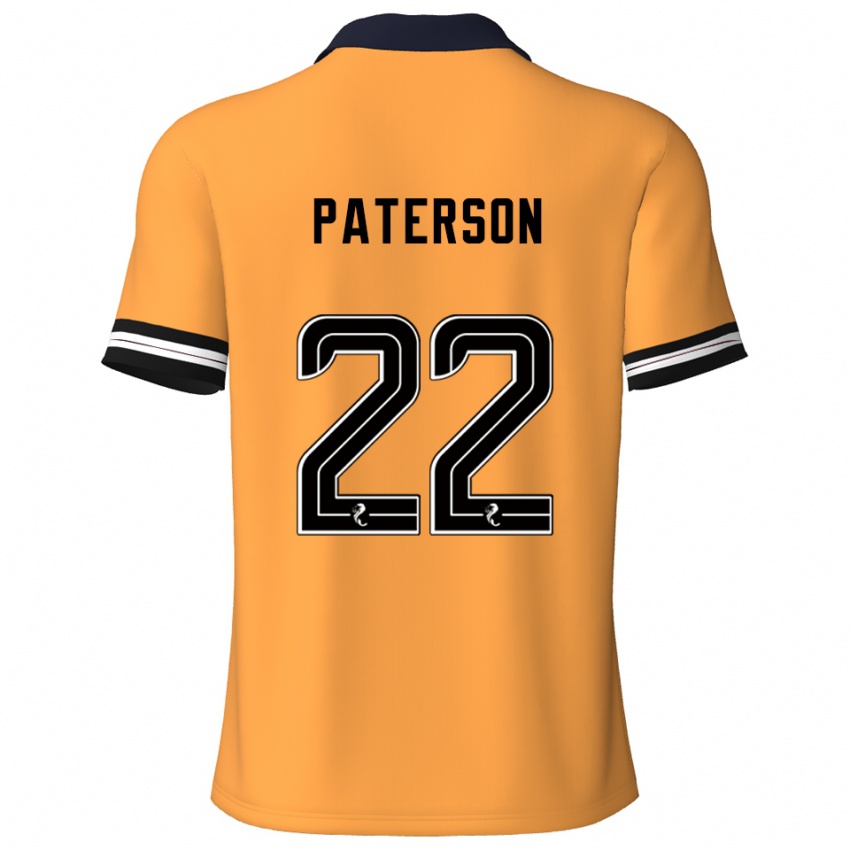 ילדים מאורה ב. פטרסון #22 צהוב שחור ג'רזי ביתית 2025/26 חולצה קצרה