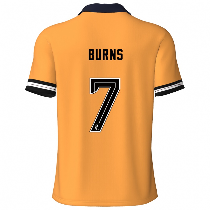 ילדים Erin Burns #7 צהוב שחור ג'רזי ביתית 2025/26 חולצה קצרה